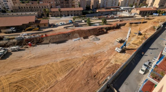 Anello ferroviario: iniziano le palificazioni per la fermata Turrisi-Colonna