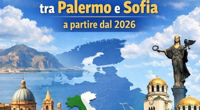 Nuovo collegamento aereo tra Palermo e Sofia a partire dal 2026