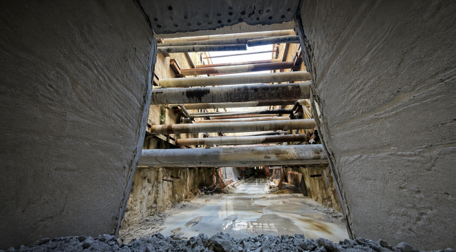 Passante ferroviario: abbattuto il diaframma a vicolo Bernava